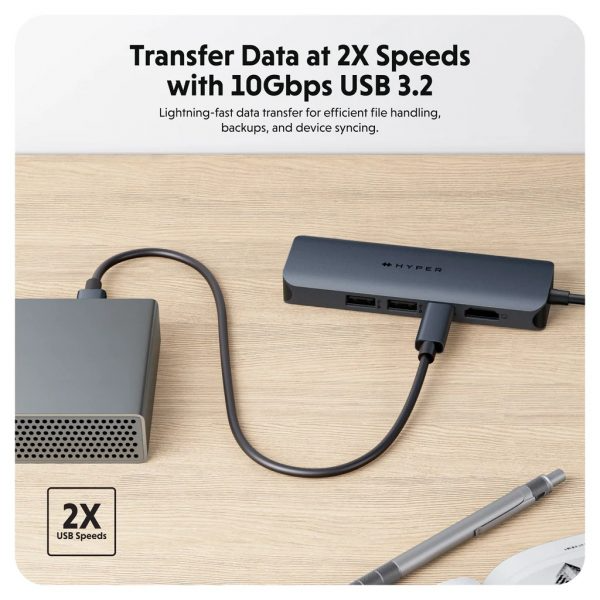 Hub chuyển đổi HyperDrive Next 6 in 1 Port Type-C HD4002GL-HD4002GL-6