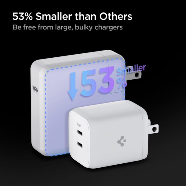 Cốc sạc nhanh 2 cổng Spigen 65W ArcStation Wall Charger-ACH03719-5