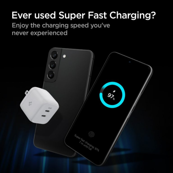 Cốc sạc nhanh 2 cổng Spigen 35W ArcStation Wall Charger-ACH03713-2