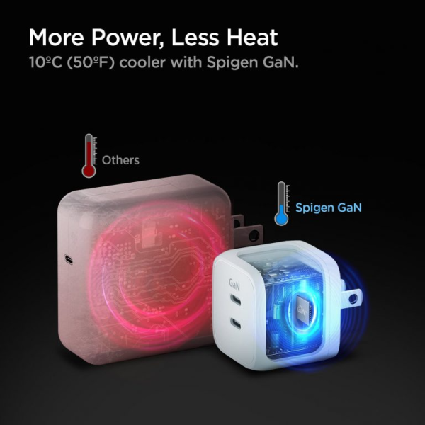 Cốc sạc nhanh 2 cổng Spigen 35W ArcStation Wall Charger-ACH03713-3