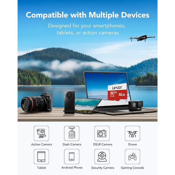 Thẻ nhớ Lexar 32GB Micro SDHC UHS-I 100MB s-LMSESXX032G-BNAAU-4