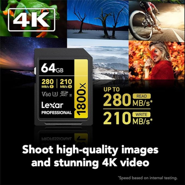 Thẻ nhớ Lexar 64GB 1800x SDXC UHS-II 280MB s-LSD1800064G-BNNNG-7