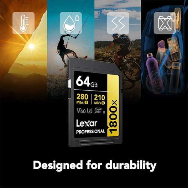 Thẻ nhớ Lexar 64GB 1800x SDXC UHS-II 280MB s-LSD1800064G-BNNNG-8