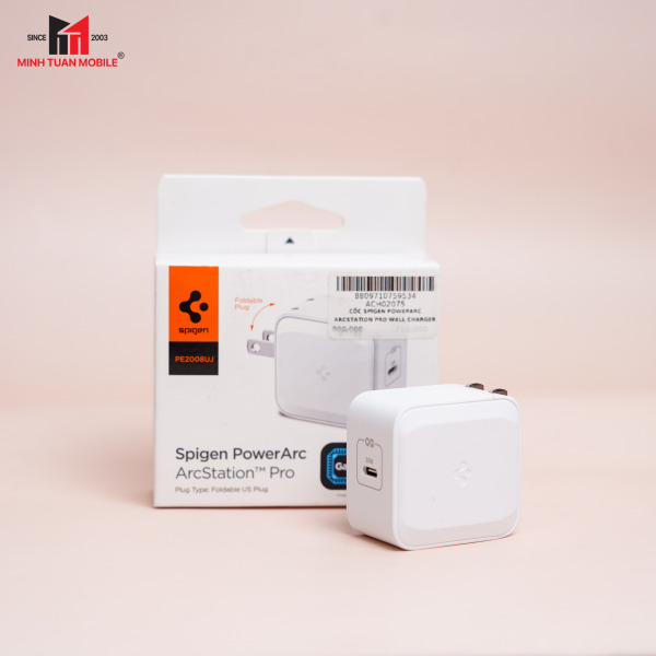 Cốc sạc nhanh Spigen 30W PowerArc ArcStation Pro Wall Charger-ACH02075-15