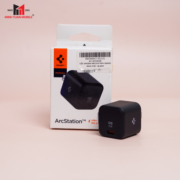 Cốc sạc nhanh Spigen 27W ArcStation Super Mini-ACH05606-9