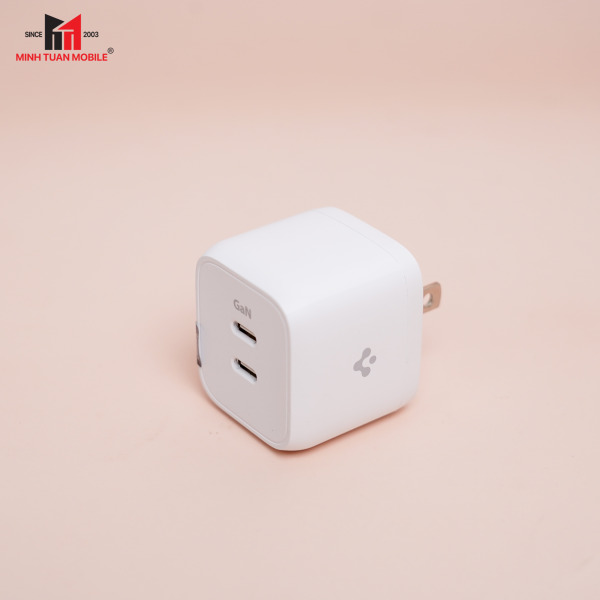 Cốc sạc nhanh 2 cổng Spigen 35W ArcStation Wall Charger-ACH03713-9