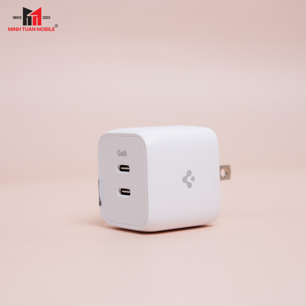 Cốc sạc nhanh 2 cổng Spigen 35W ArcStation Wall Charger-ACH03713-11