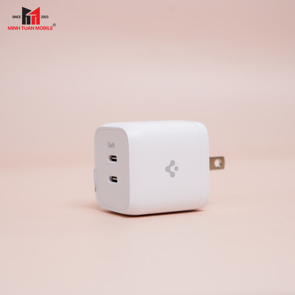 Cốc sạc nhanh 2 cổng Spigen 45W ArcStation Wall Charger-ACH03716-7