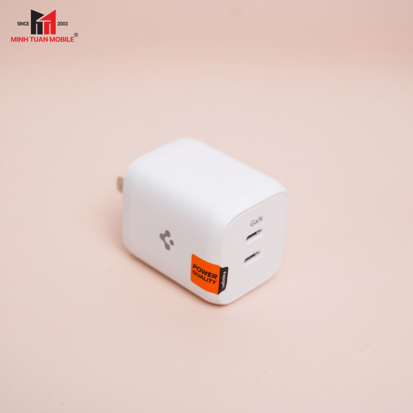 Cốc sạc nhanh 2 cổng Spigen 65W ArcStation Wall Charger-ACH03719-8