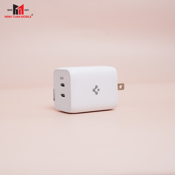 Cốc sạc nhanh 2 cổng Spigen 65W ArcStation Wall Charger-ACH03719-11