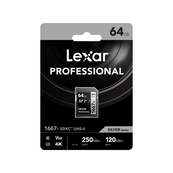 Thẻ nhớ Lexar Professional 64GB 1667X SDXC UHS-II 250MB s-LSD64GCB1667-6