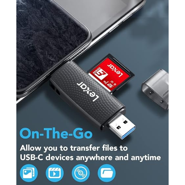 Đầu đọc thẻ nhớ Lexar Dual Slot MicroSD SD Card Reader-LRW310U-BNBNG-11