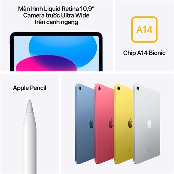 iPad Gen 10 Wifi 64GB - Chính hãng VN-IPAD-GEN-10-2022-WIFI-6