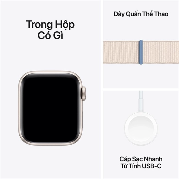 Apple Watch SE 2023 LTE 40mm Viền Nhôm Dây Vải - Chính hãng VN A-AW LOOP LTE 2023-4