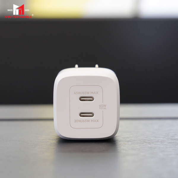 Cốc sạc nhanh 2 cổng Belkin 65W Type-C PD PPS GaN-WCH013DQWH-6