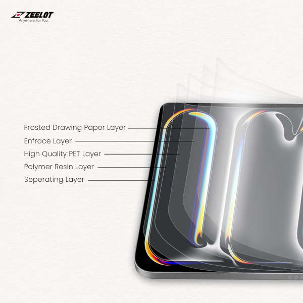Miếng dán iPad Pro Air 13 inch (Air 7 6) Zeelot Paper Like Film cao cấp-521211-2