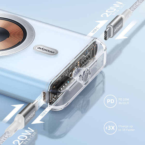 Pin sạc dự phòng Innostyle 10.000 mAh 20W Transimag Magnetic IQ20-IQ20BB-4