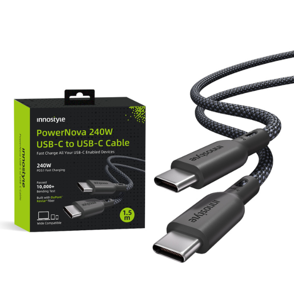 Cáp Type-C to Type-C Innostyle 240W PowerNova 1.5m ICC240-ICC240BLK-8