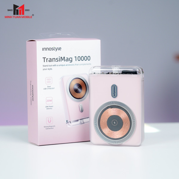 Pin sạc dự phòng Innostyle 10.000 mAh 20W Transimag Magnetic IQ20-IQ20BB-10