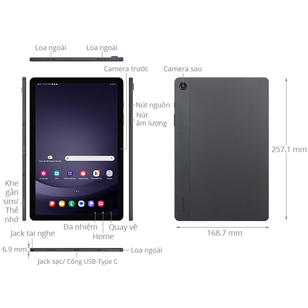 Samsung Galaxy Tab A9 Plus Wifi 4GB 64GB-SM-X210NZSAXEV-2