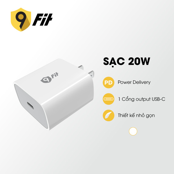 Cốc sạc nhanh 9Fit 20W PD Type-C-9A020A05W-4