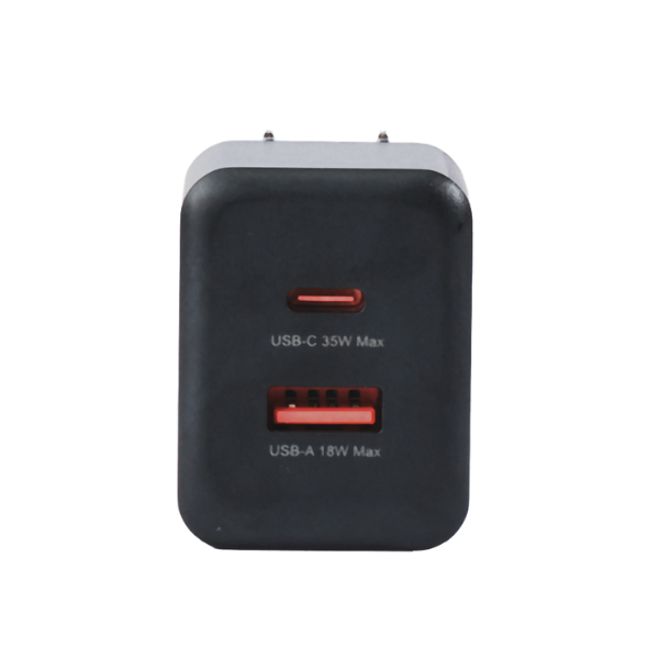 Cốc sạc nhanh 2 cổng 9Fit 35W PD 1A1C GaN-9FAC001B-9