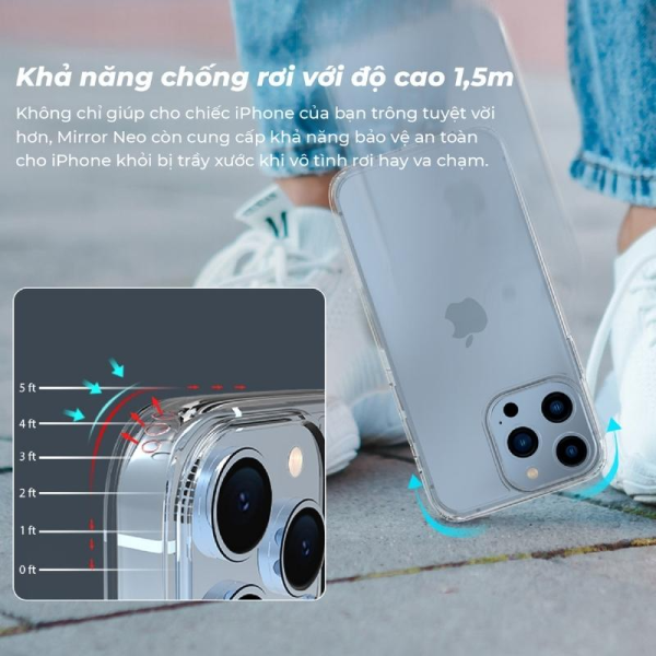 Ốp lưng iPhone 13 Pro Max Rockrose Mirror Neo-RRPCIP13PMMNC-2