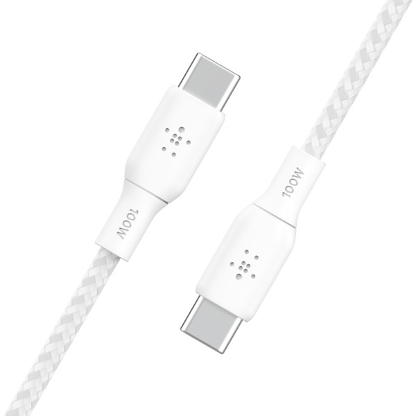 Cáp Type-C to Type-C Belkin 100W vỏ dù 2M-CAB014BT2MWH-6