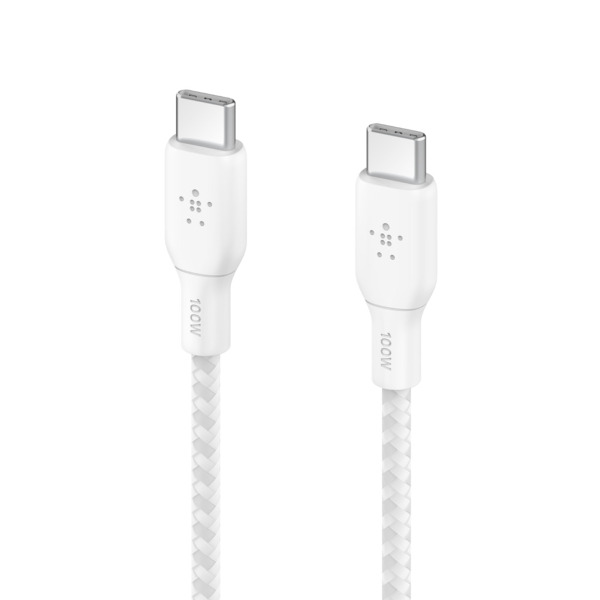 Cáp Type-C to Type-C Belkin 100W vỏ dù 2M-CAB014BT2MWH-3