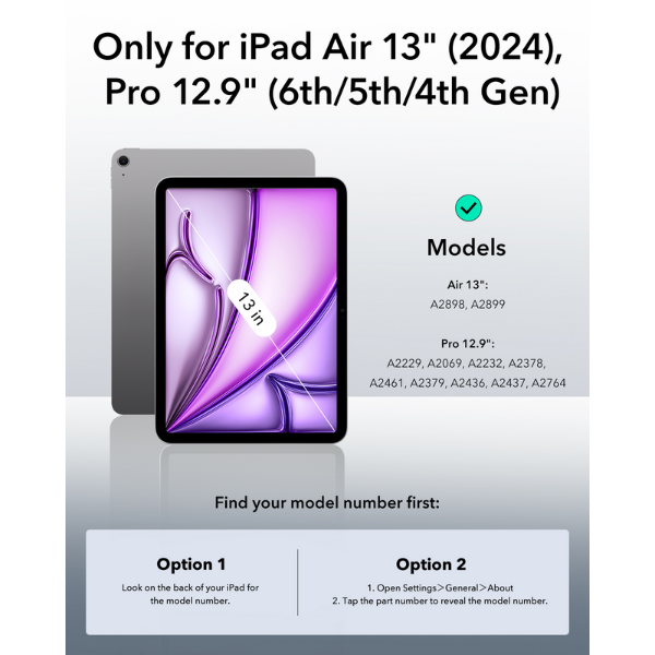 Bao da iPad Air 13 inch (Air 7 6) Pro 12.9 inch ESR Rebound Magnetic-4894240191248-2