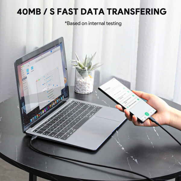 Cáp Type-C to Type-C Aukey 60W Bọc Dù 1M-CB-NCC1-BLK-6