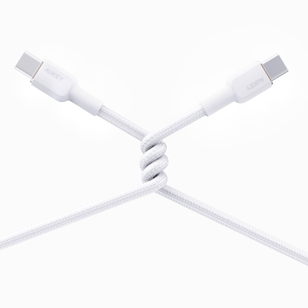 Cáp Type-C to Type-C Aukey 60W Bọc Dù 1M-CB-NCC1-BLK-2