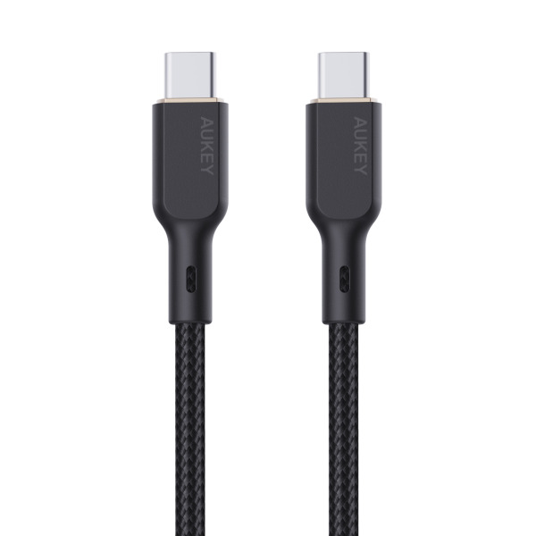 Cáp Type-C to Type-C Aukey 100W Bọc Dù Lõi Kevlar 1.8M-CB-KCC102-BLK-2