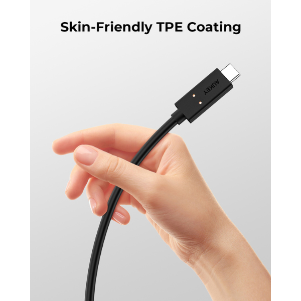 Cáp chuyển USB-IF Aukey thế hệ thứ 3 240W 0.8M-CB-TCC241-BLK-6