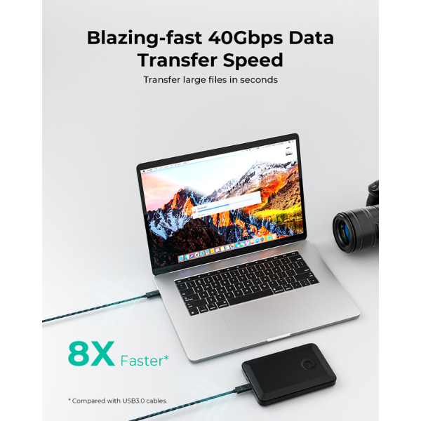 Cáp chuyển USB-IF Aukey thế hệ thứ 3 240W 0.8M-CB-TCC241-BLK-10