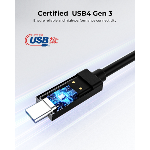 Cáp chuyển USB-IF Aukey thế hệ thứ 3 240W 0.8M-CB-TCC241-BLK-11