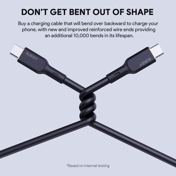 Cáp Type-C to Type-C Aukey 240W Silicone 1M-CB-SCC241-BLK-7