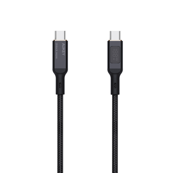 Cáp Type-C to Type-C Aukey 100W Bọc Dù 1.8M-CB-MCC102-BLK-2