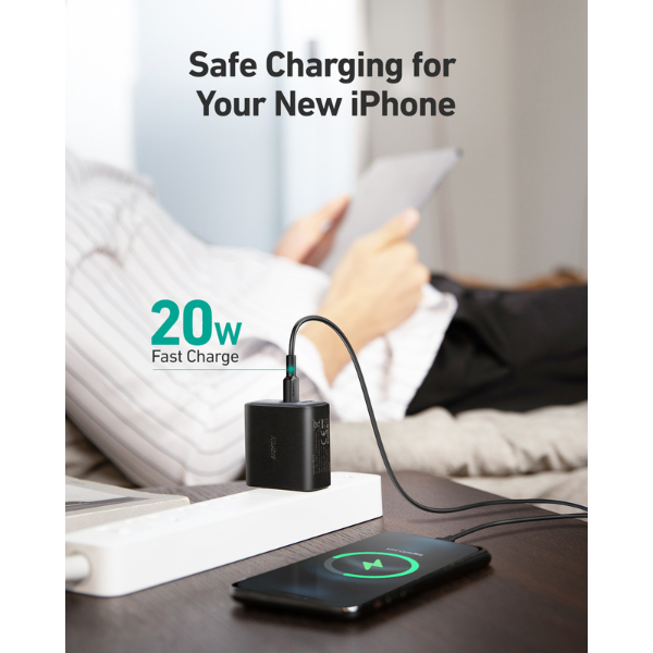 Cốc sạc nhanh 2 cổng Aukey PD32W PA-F3S-PA-F3S-4