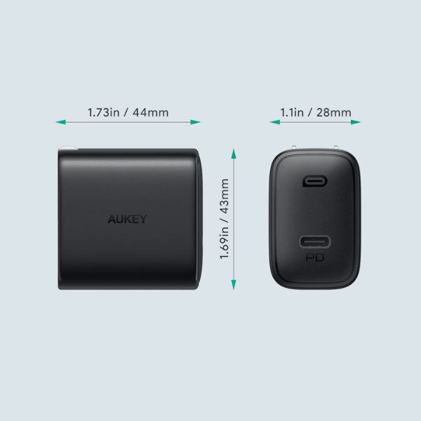 Bộ sạc nhanh Aukey 20W Type-C (Kèm cáp chuẩn MFi)-PA-F1S-BLK-5