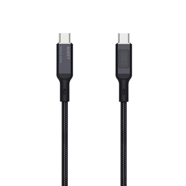 Cáp Type-C to Type-C Aukey 100W Bọc Dù 1M-CB-MCC101-BLK-2