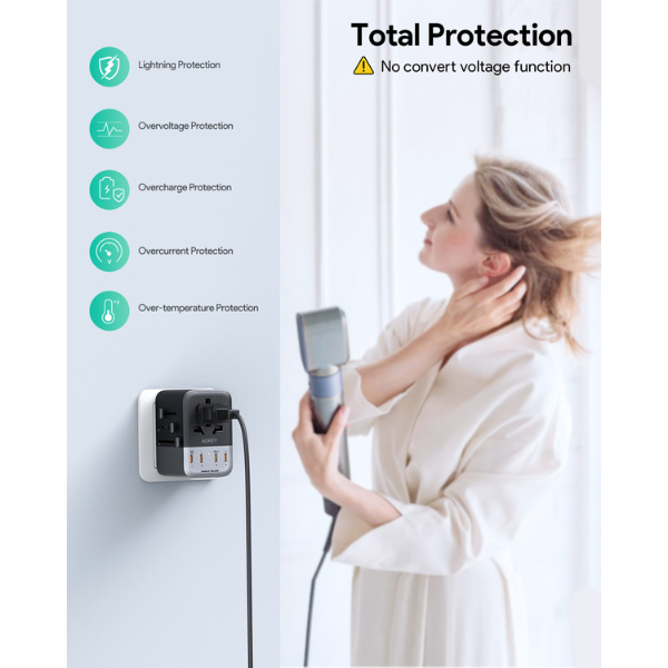Sạc đa năng Aukey PD65W nhiều cổng PA-TA08A-PA-TA08A-GRA-2