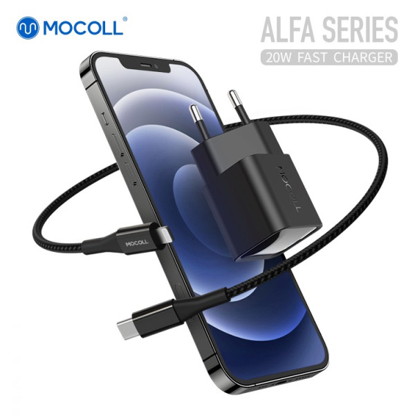 Cốc sạc nhanh MOCOLL 20W PD Type-C-MOC3567-3