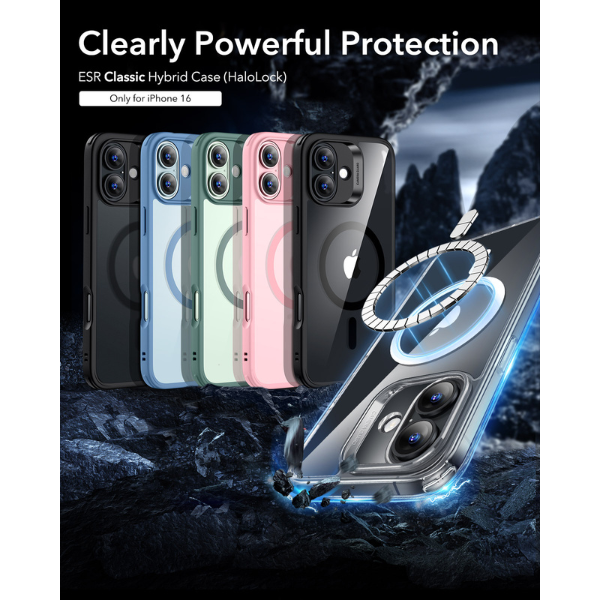 Ốp lưng Magsafe iPhone 16 ESR Classic Hybrid HaloLock-4894240220702-4