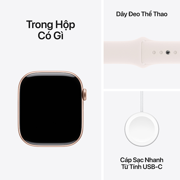 Apple Watch S10 GPS 42mm Viền Nhôm Dây Cao Su - Chính hãng VN A-AW S10 NHOM CAO SU 42-9
