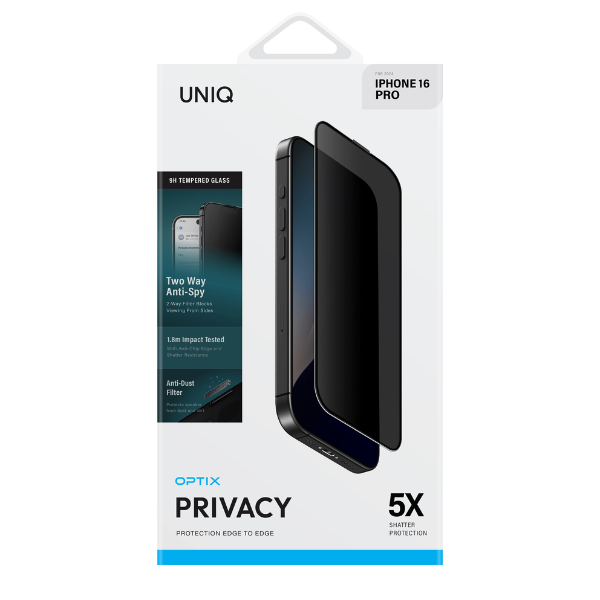Cường lực chống nhìn trộm iPhone 16 Pro UNIQ Optix-UNIQ-IP6.3P(2024)-PRIVACY-3