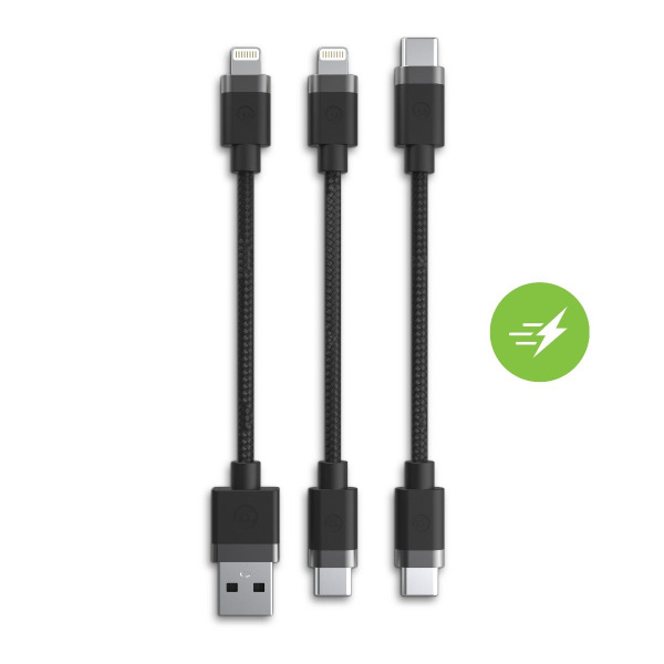 Bộ hộp 3 cáp ngắn 10cm đa dụng - Mophie Cable Kit-CABLEKIT-2