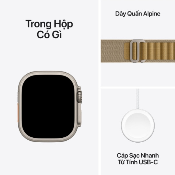 Apple Watch Ultra 2 (2024) LTE 49mm Viền Titanium Dây Alpine Loop-ULTRA 2 2024 LTE 49MM ALPINE-2