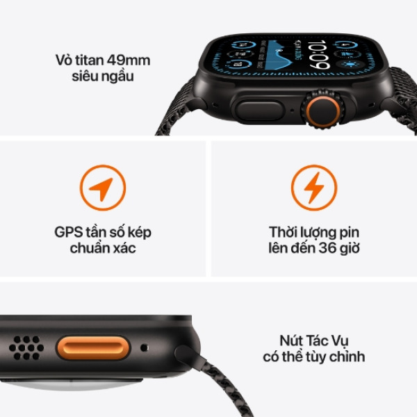 Apple Watch Ultra 2 (2024) LTE 49mm Viền Titanium Dây Alpine Loop-ULTRA 2 2024 LTE 49MM ALPINE-3