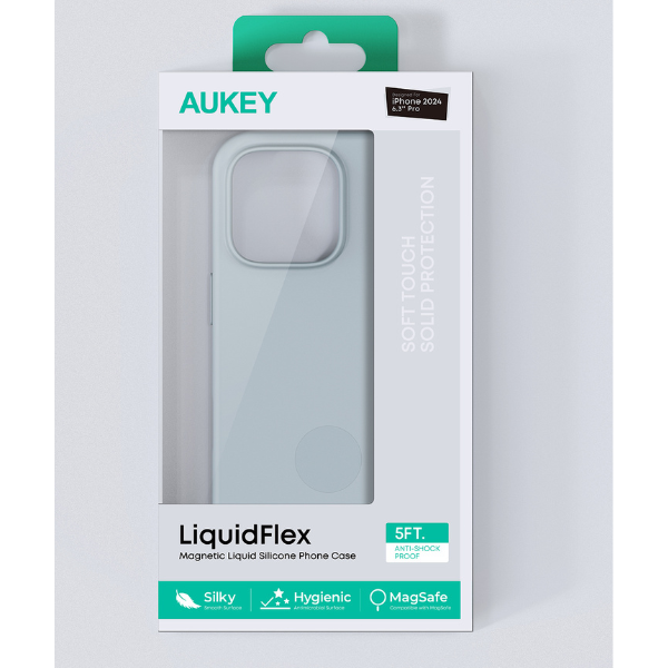 Ốp lưng Magsafe iPhone 16 Pro Max Aukey Liquid Silicone-PC-GJ20DT-5